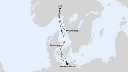 Kurzreise nach Skandinavien ab Warnemünde