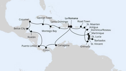Karibikrundreise mit Mittelamerika und Mexiko