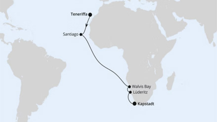 Von Teneriffa über Namibia nach Kapstadt