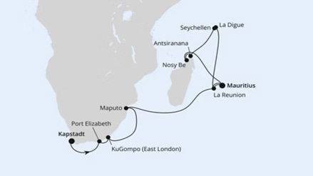 Südafrika, Mauritius, Seychellen & Madagaskar