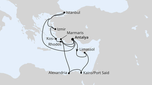 Östliches Mittelmeer mit Ägypten & Istanbul