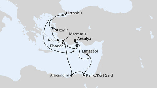 Östliches Mittelmeer mit Istanbul & Ägypten