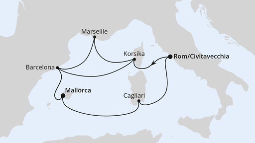 Spanien, Frankreich & Italien ab Civitavecchia
