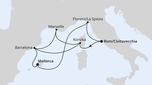 Spanien, Frankreich & Italien ab Civitavecchia