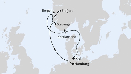 Norwegen von Hamburg nach Kiel