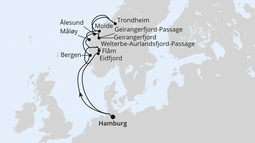 Norwegens Fjord Weltnaturerbe ab Hamburg 2