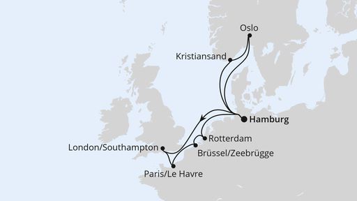 Westeuropas Metropolen & Norwegen ab Hamburg
