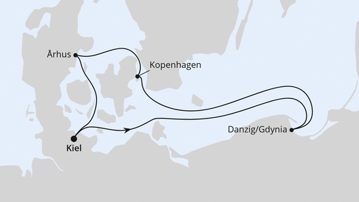 Schweden, Polen und Dänemark ab Kiel 2