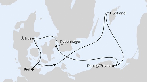 Schweden, Polen und Dänemark ab Kiel 1