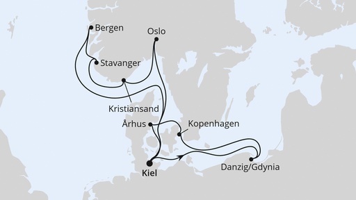 Ostsee und Norwegen ab Kiel 2