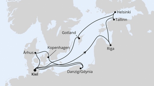 Große Ostsee-Reise mit Lichterfest in Riga