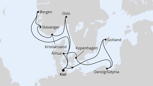 Ostsee und Norwegen ab Kiel 1