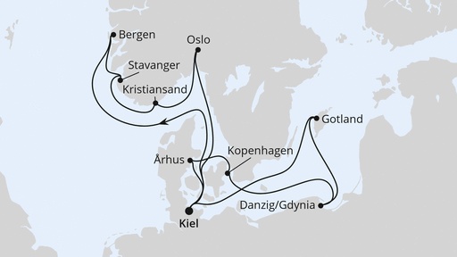 Ostsee und Norwegen ab Kiel 1
