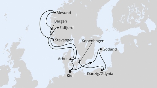 Ostsee und Norwegen ab Kiel 1