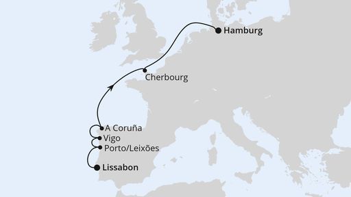 Von Lissabon über Galizien nach Hamburg