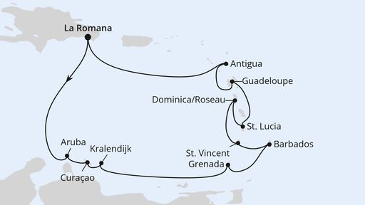 Karibische Inseln ab Dom. Republik