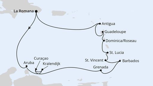 Karibische Inseln ab Dom. Republik