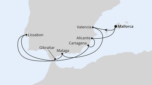 Silvesterreise im Mittelmeer ab Mallorca