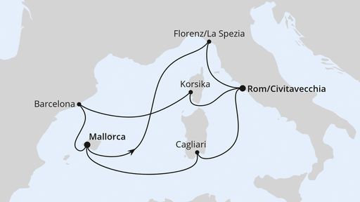 Spanien,Frankreich und Italien ab Mallorca 1