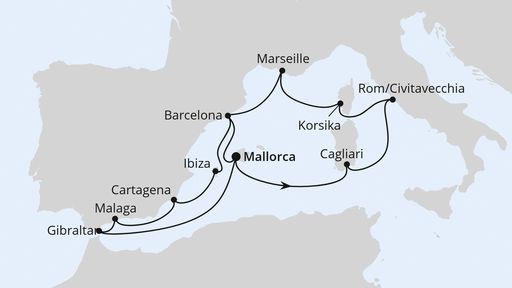 Grosse Mittelmeerreise ab Mallorca 1