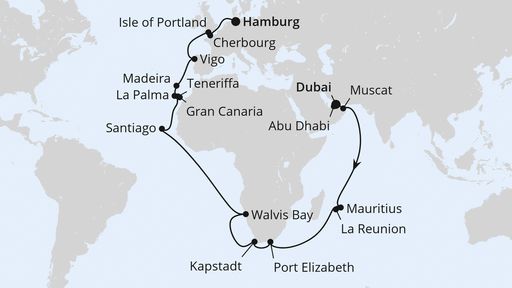 Weltenbummler Mauritius & Südafrika ab Dubai 1