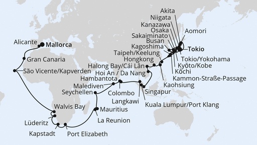 Weltenbummler Asien zur Frühlingsblüte & Afrika