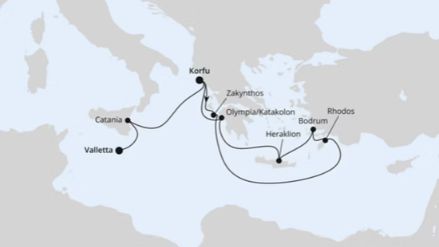 Griechenland, Türkei & Sizilien ab Korfu
