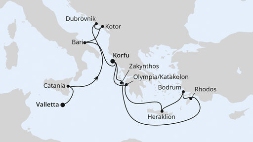 Sizilen, Adria und Griechenland ab Malta