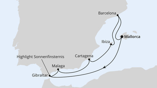 Sonnenfinsternis im Mittelmeer ab Mallorca