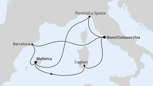 Spanien, Frankreich & Italien ab Mallorca 1