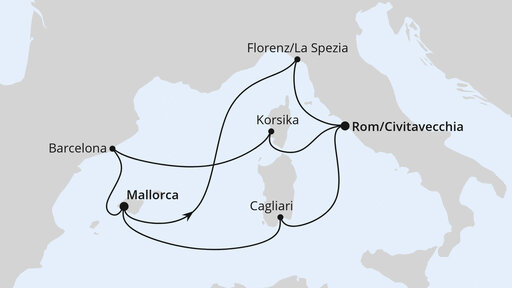 Spanien, Frankreich & Italien ab Mallorca 1