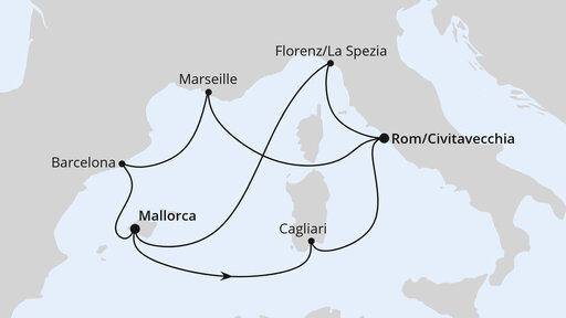 Spanien, Frankreich & Italien ab Mallorca 2