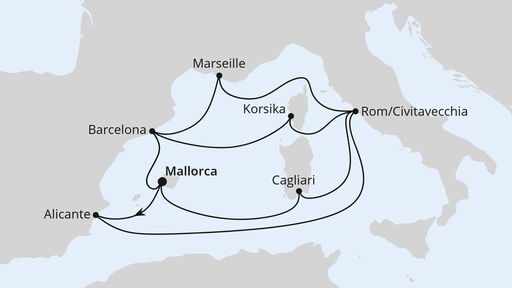 Grosse Mittelmeerreise ab Mallorca 1