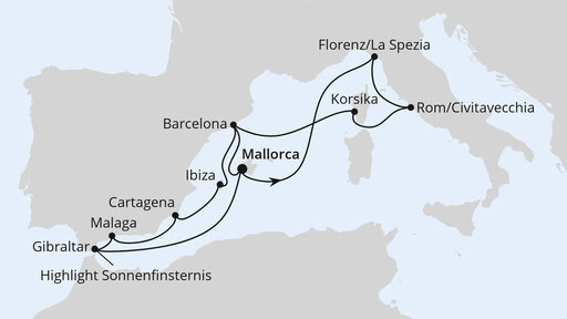 Grosse Mittelmeer-Reise mit Sonnenfinsternis 1