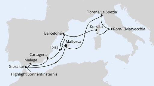 Grosse Mittelmeer-Reise mit Sonnenfinsternis 2